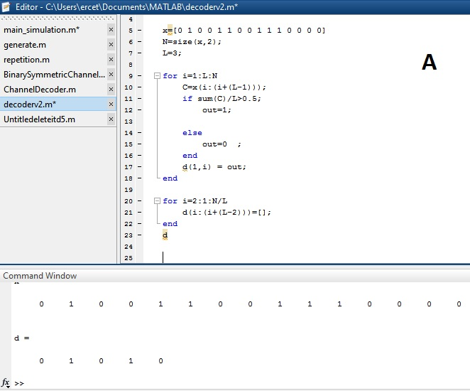 Editor-C:\UserslercetDocuments'\MATLAB\decoderv2.m* | Chegg.com