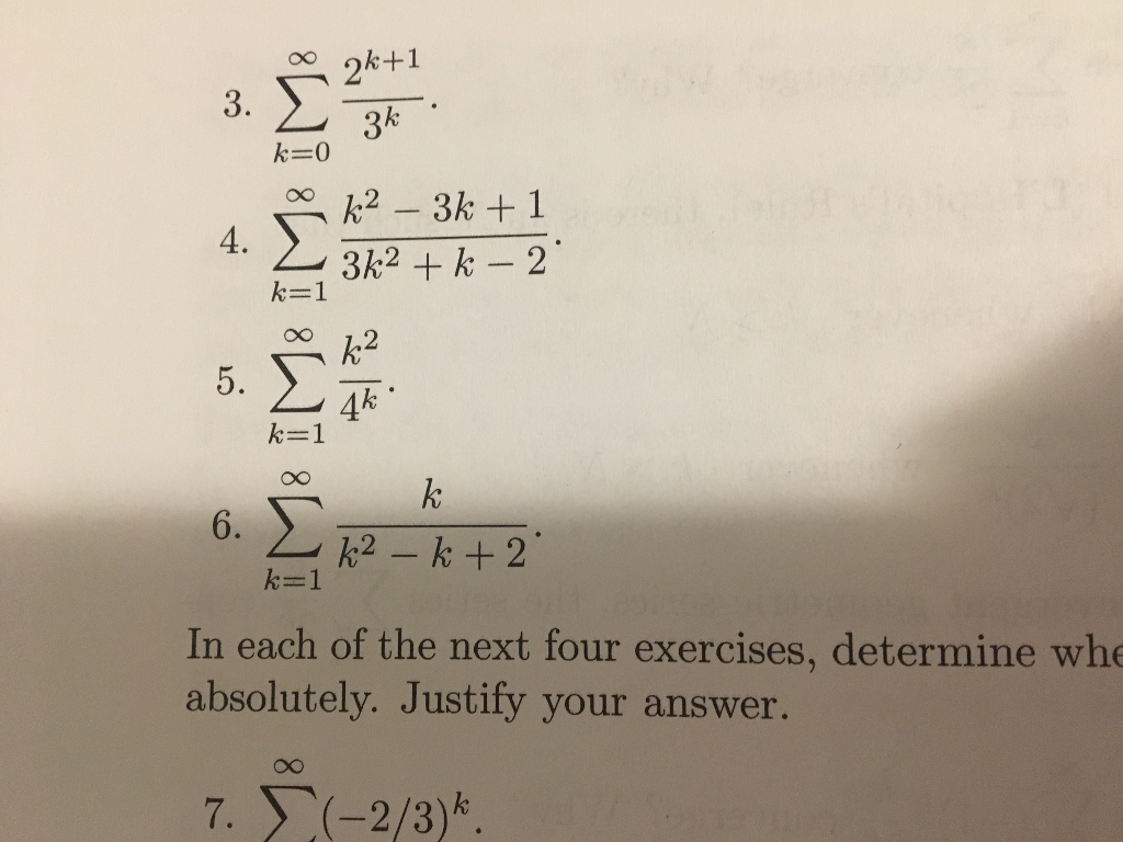 Solved Sigma K 0 Infinity 2 K 1 3 K Sigma K