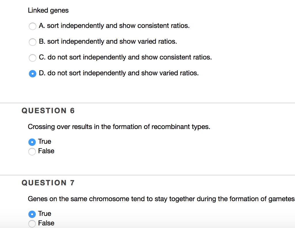 Solved Linked genes A. sort independently and show | Chegg.com