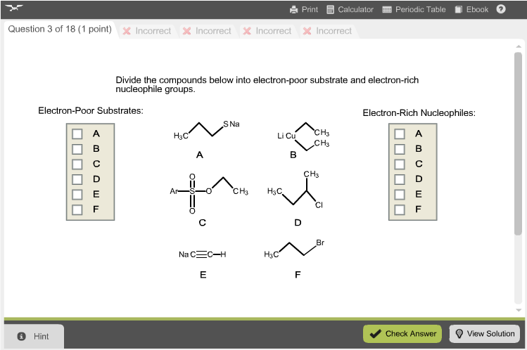 Solved Divide the compounds below into electron-poor | Chegg.com