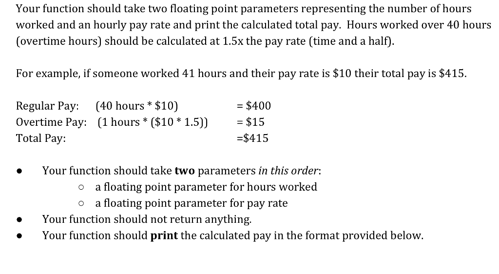 Solved Your Function Should Take Two Floating Point Chegg