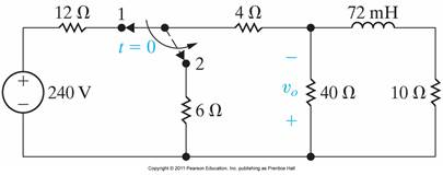 Solved P7.12 The switch in this circuit has been in | Chegg.com