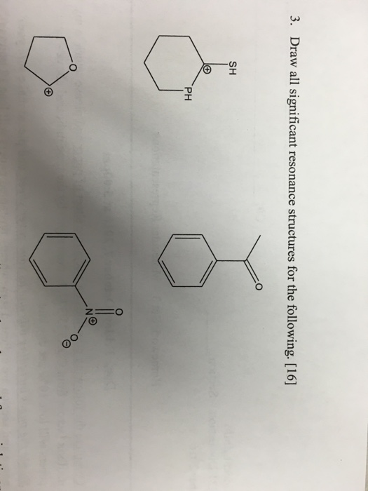 Solved Draw all significant resonance structures for the