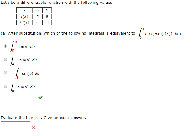 Solved Let F Be A Differentiable Function With The Following