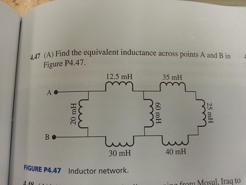 Solved Find The Equivalent Inductance Across Points A And B | Chegg.com