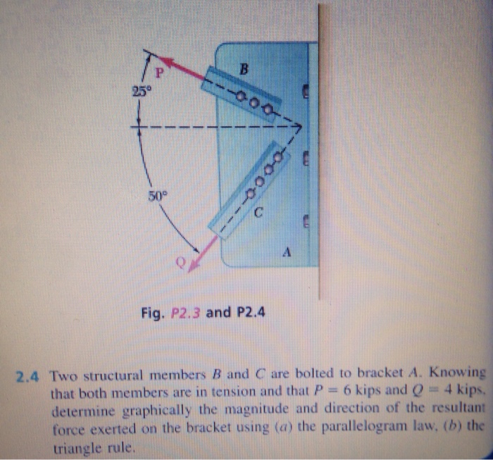 Solved Two Structural Members B And C Are Bolted Lo | Chegg.com