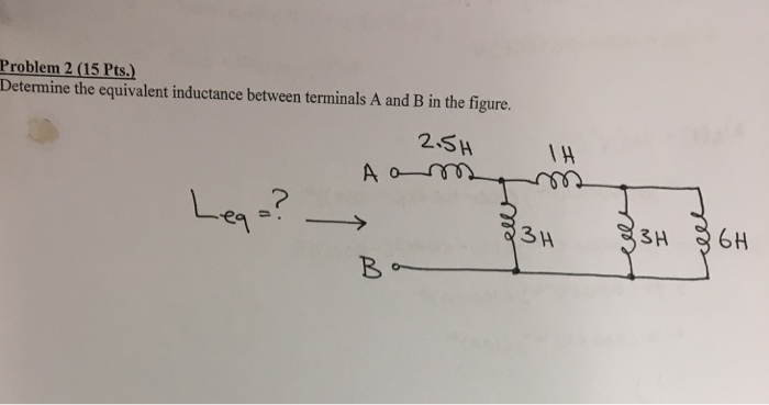 Solved Determine the equivalent inductance between terminals | Chegg.com