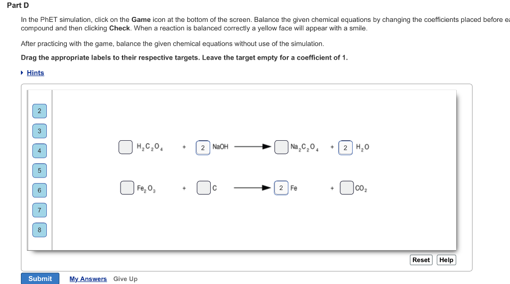 Solved Part C In the PhET simulation click on the Make