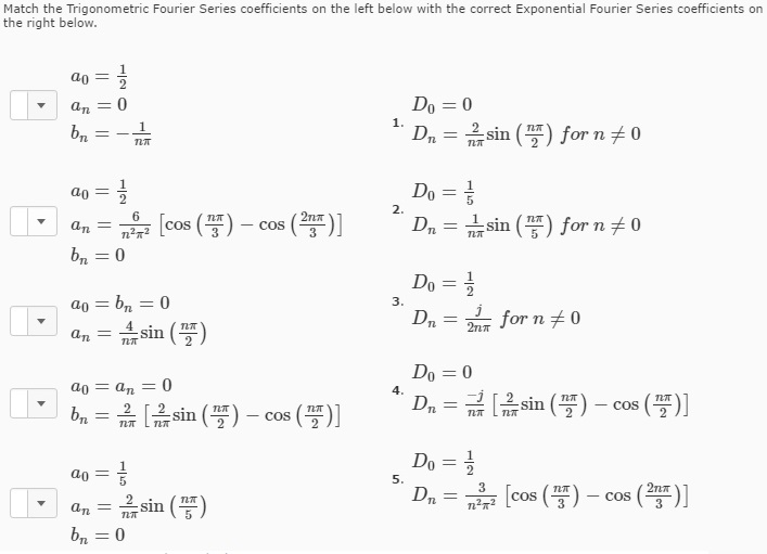 fourier series formula