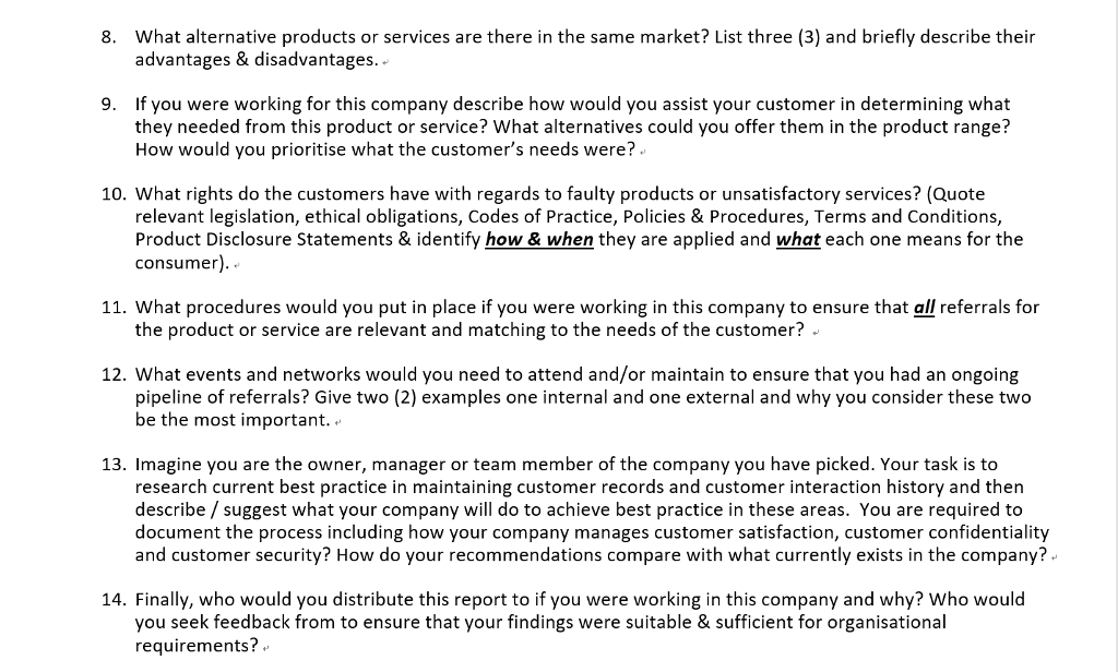 Solved Choose one (1) company that you would like to work