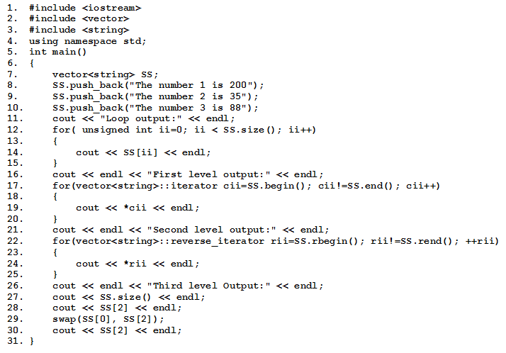 Solved Q-01 * Which line creates a container reverse | Chegg.com