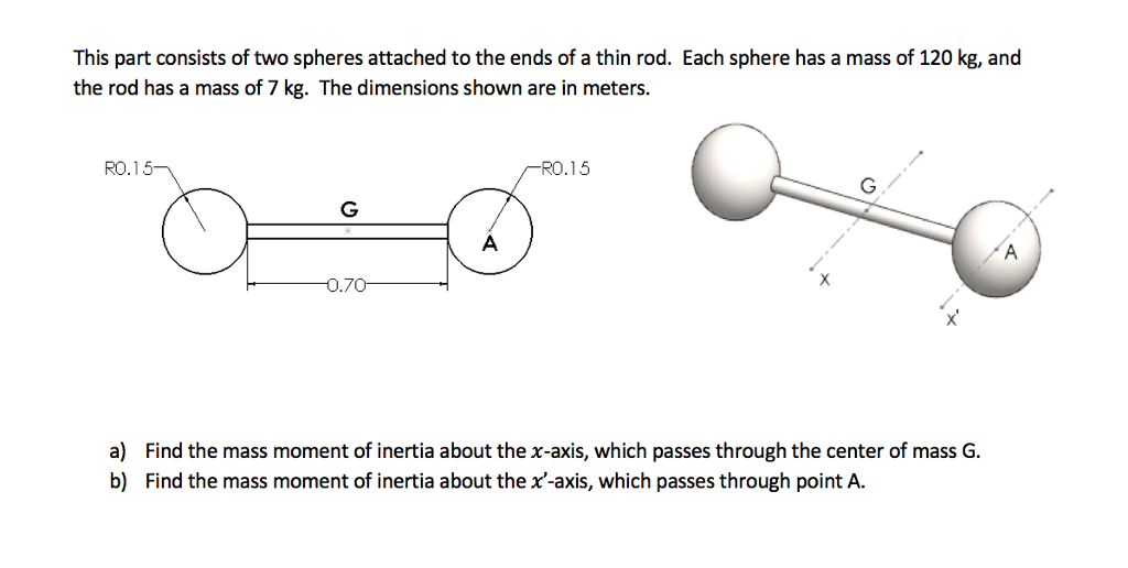 Solved This part consists of two spheres attached to the