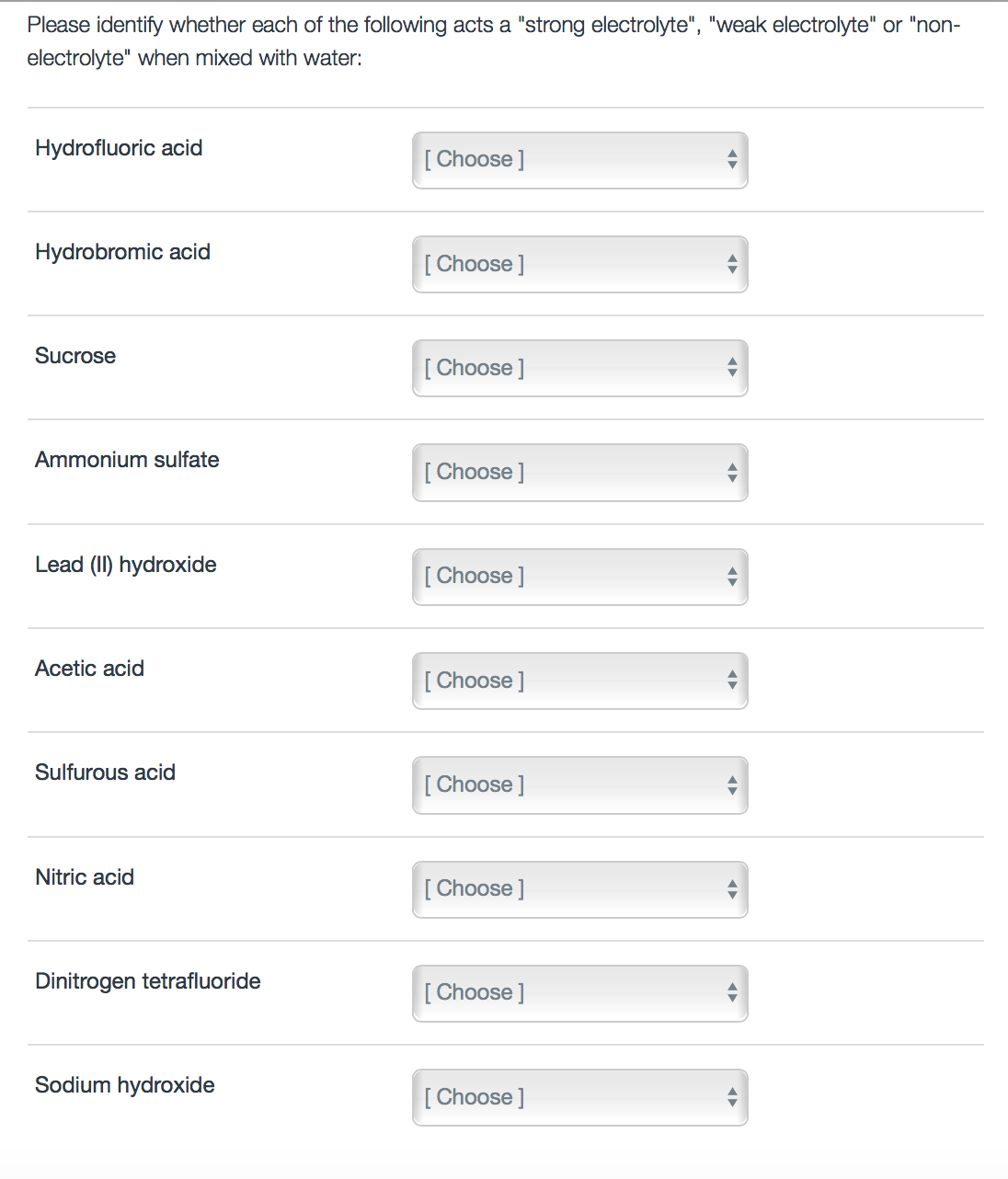Solved Please identify whether each of the following acts a | Chegg.com