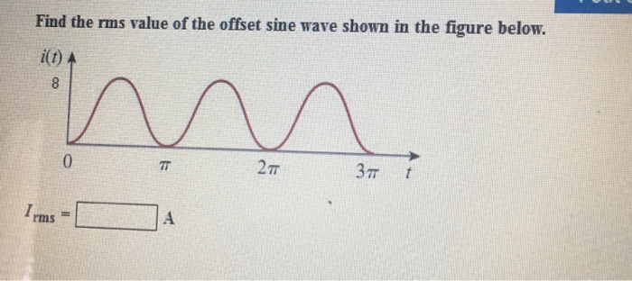 solved-find-the-rms-value-of-the-offset-sine-wave-shown-in-chegg