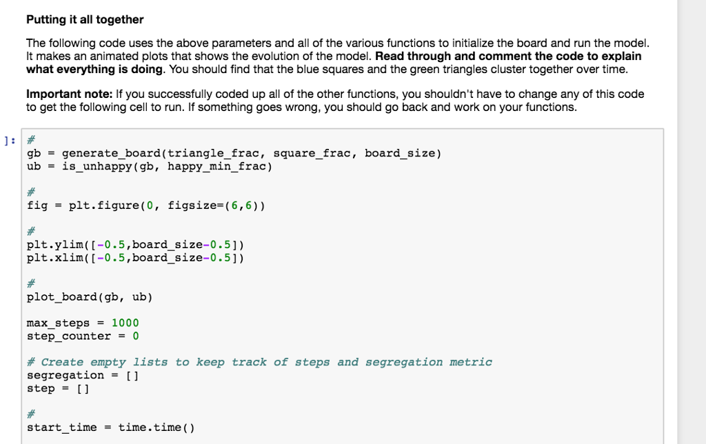 Agent Based Modelling in python. All instructions are | Chegg.com