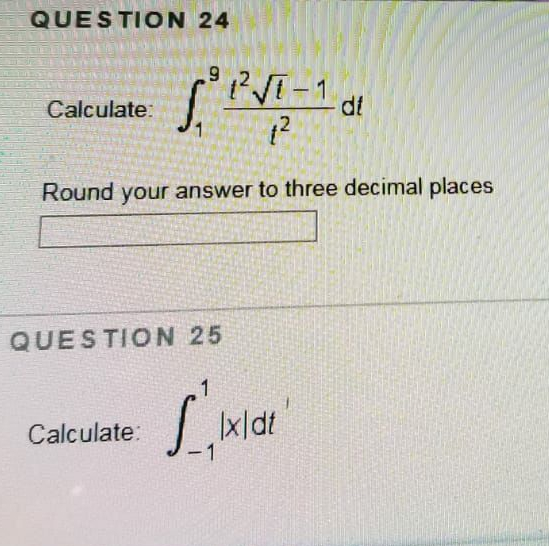 Di Math Solution Solved QUESTION 24 9 12 Calculate: di 2 Round your answer to | Chegg.com