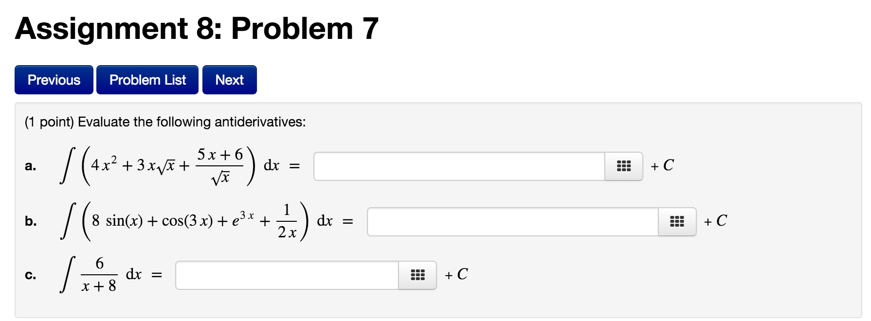 solved-evaluate-the-following-antiderivatives-integral-chegg