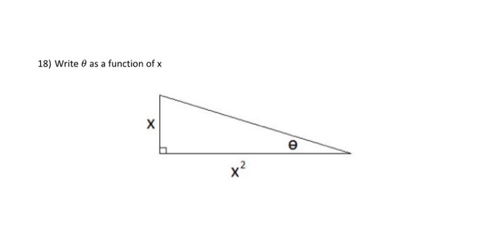 Solved write theta as a function of x chegg