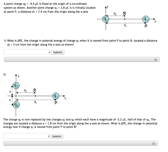 Solved A Point Charge Q2 4 4 PC Is Fixed At The Origin Of Chegg