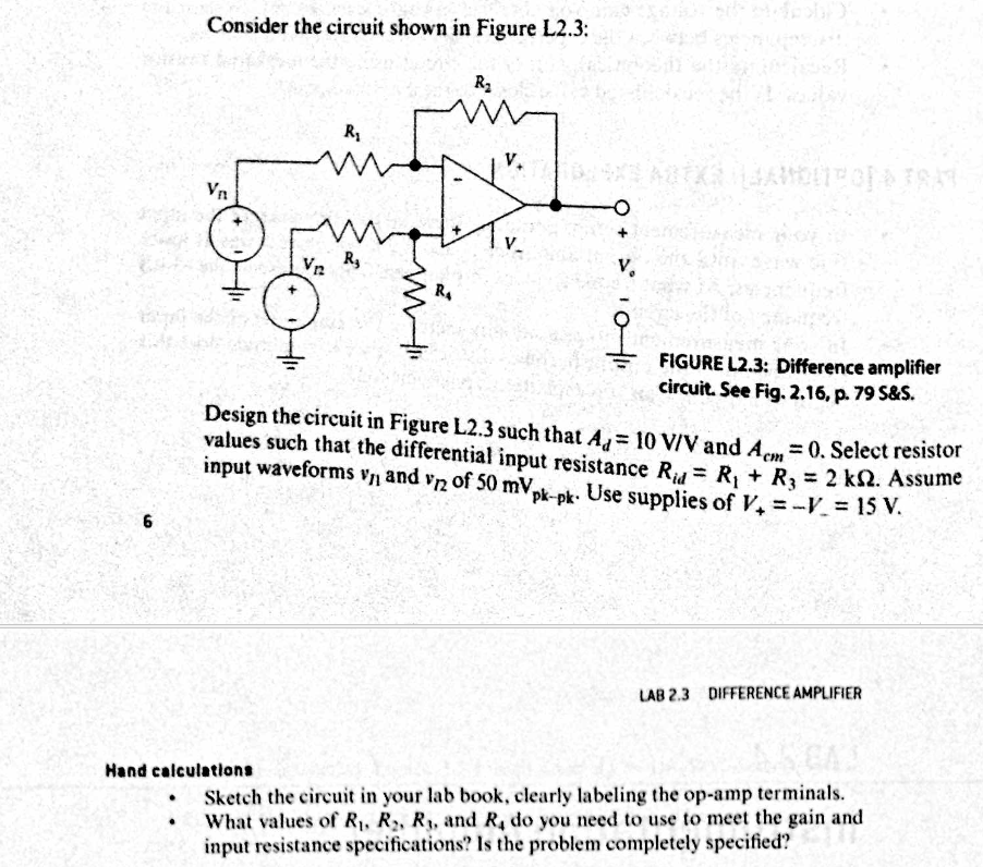 Solved Consider the circuit shown in Figure L2.3: Design | Chegg.com