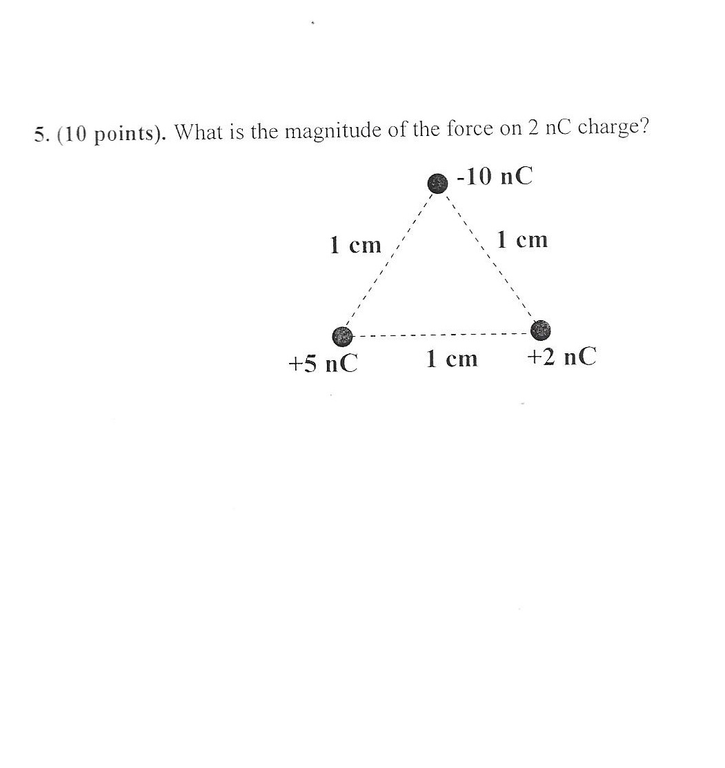 solved-what-is-the-magnitude-of-the-force-on-2-nc-charge-chegg