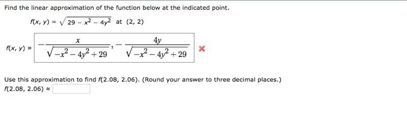 Solved Find the linear approximation of the function below | Chegg.com