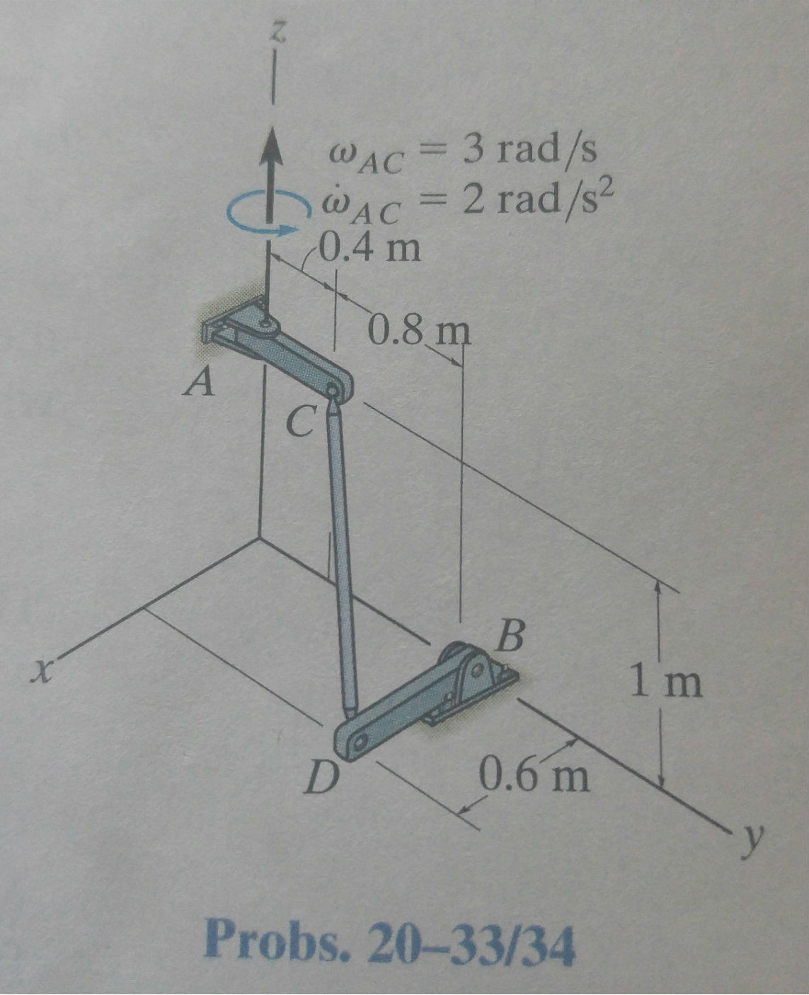 Solved Rod CD is attached to the rotating arms using | Chegg.com