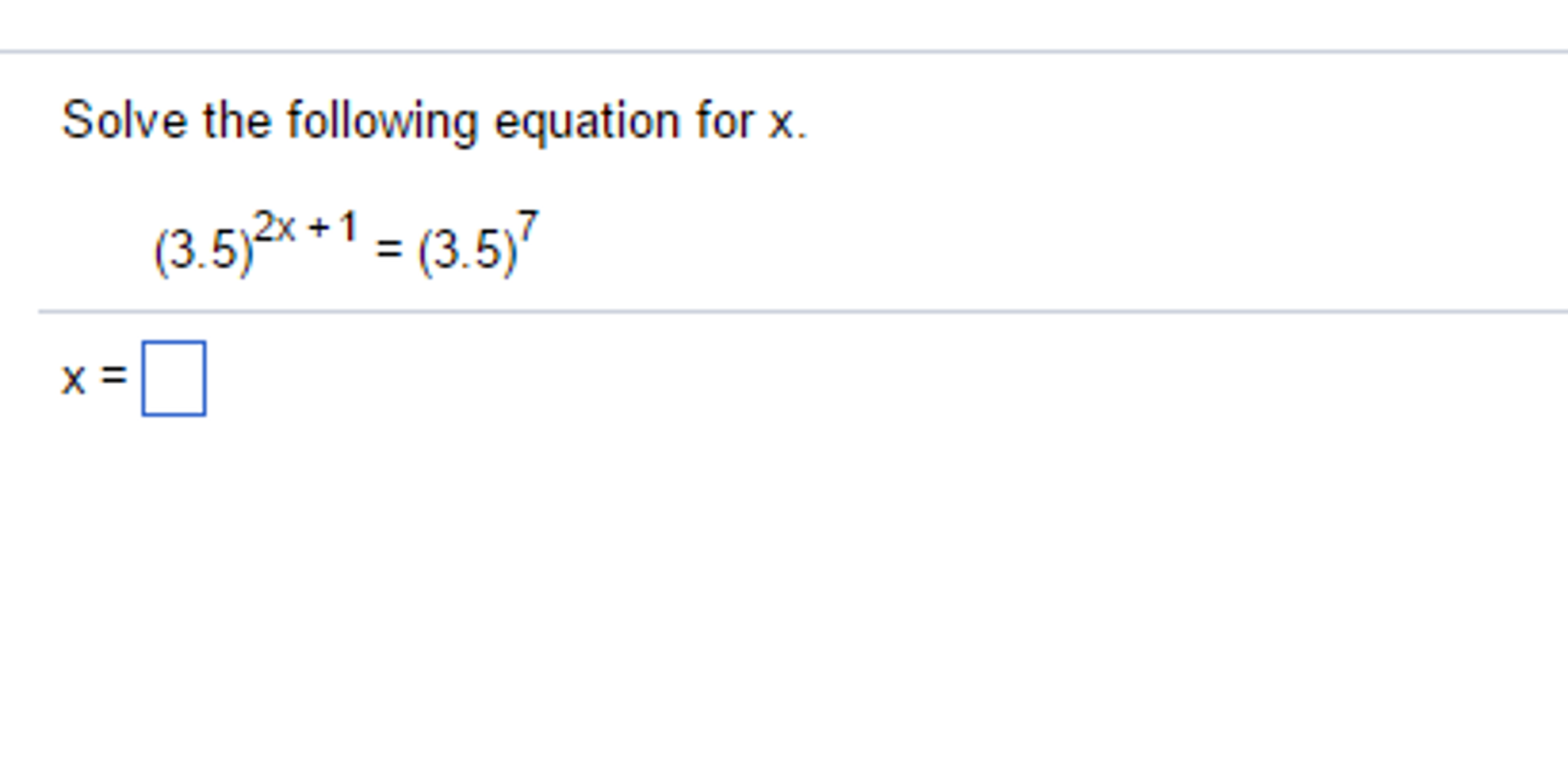 solved-solve-the-following-equation-for-x-3-5-2x-1-chegg