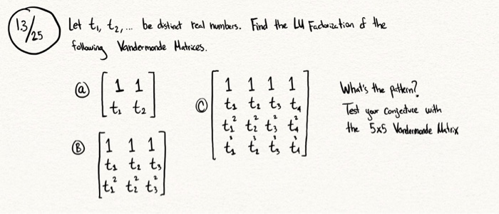 Solved Find the LU Factorization of the following | Chegg.com