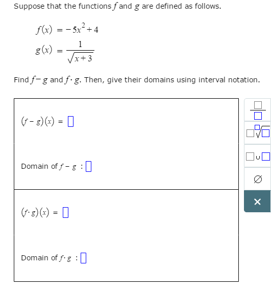 Solved Suppose That The Functions F And G Are Defined As