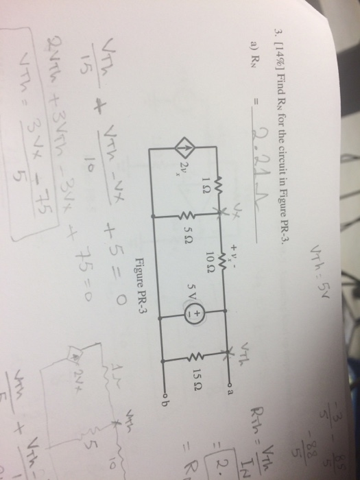 Solved Find R_N for the circuit in Figure PR-3. R_N = | Chegg.com