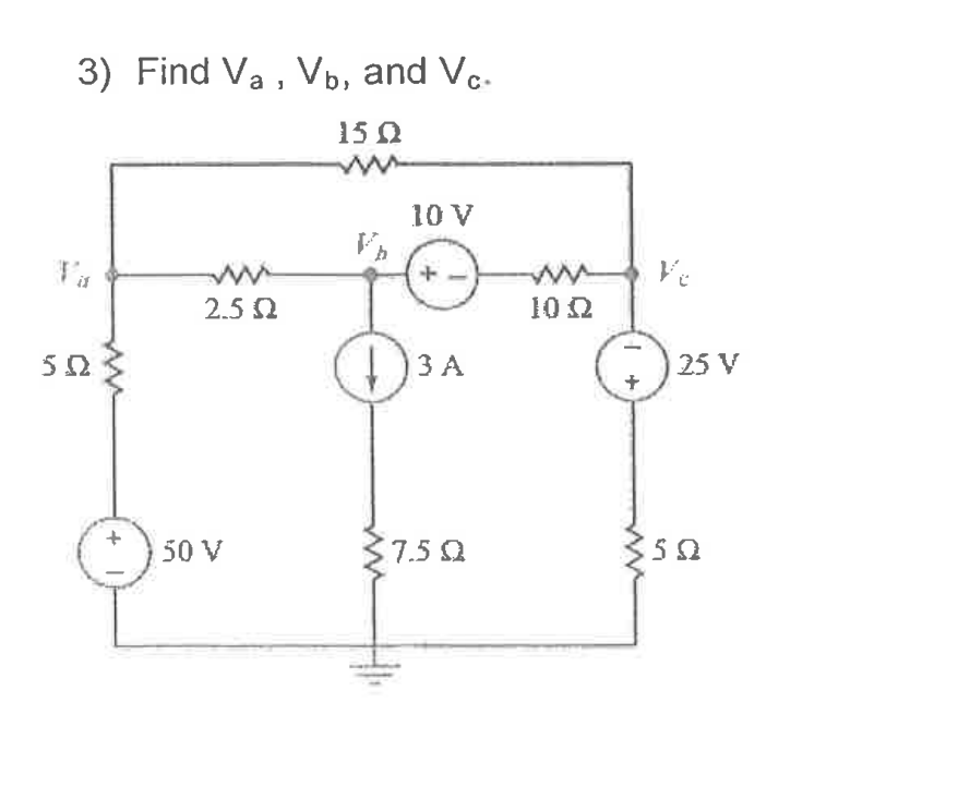 Solved Find Va, Vb, and Vc