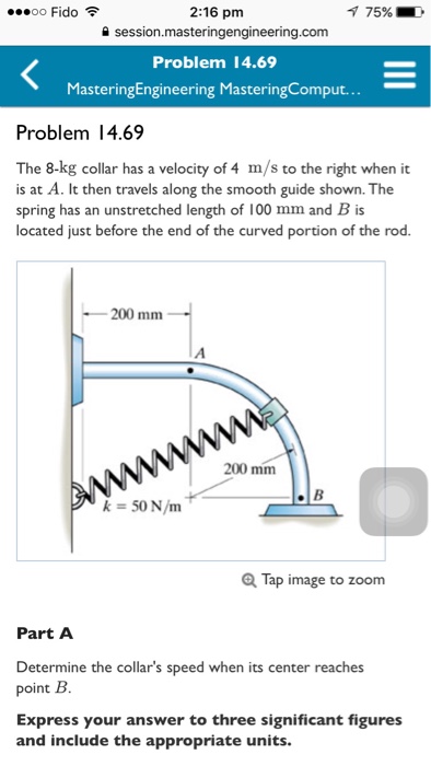 solved-the-8-kg-collar-has-a-velocity-of-4-m-s-to-the-right-chegg