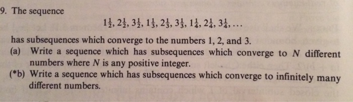 Solved The sequence l1/2, 2 1/2, 3 1/2 ,l 1/3 2 1/2 ,3 1/3 | Chegg.com