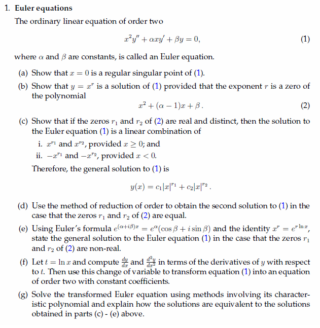 The ordinary linear equation of order two x^2y