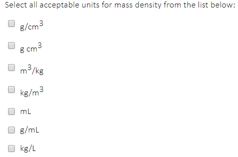 density unit