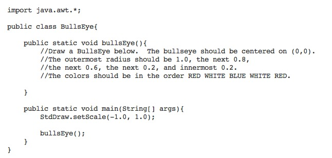 Solved Draw a BullsEye below. The bullseye should be | Chegg.com