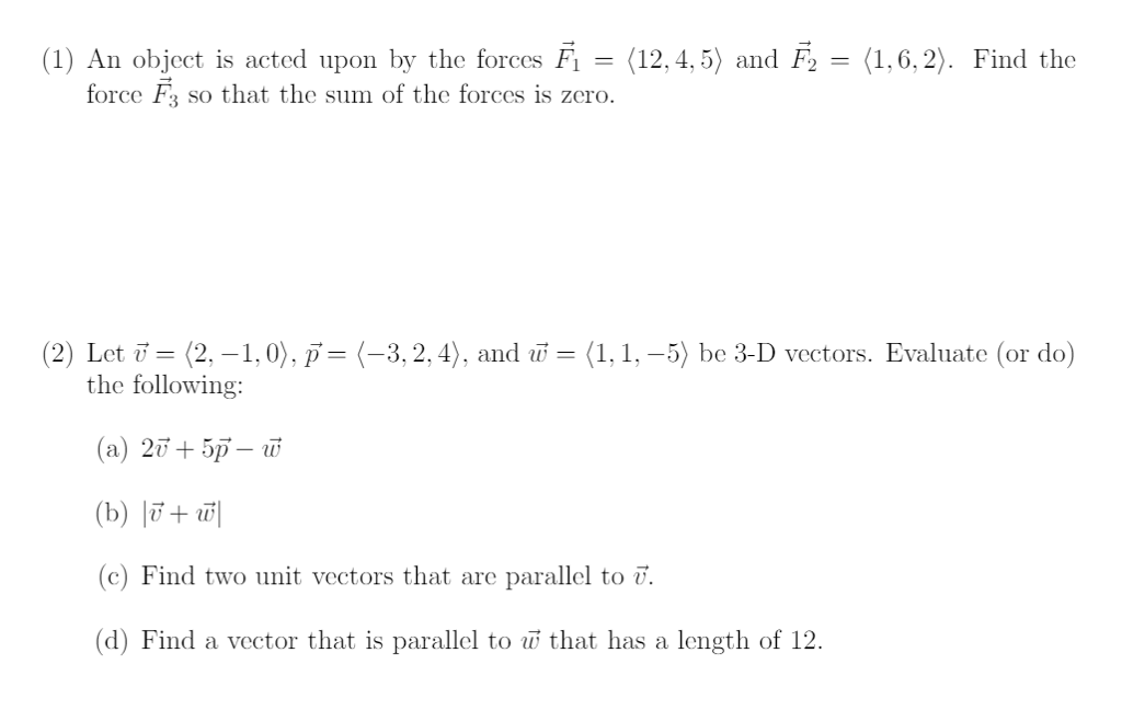 Solved An Object Is Acted Upon By The Forces F 1 12 4 Chegg