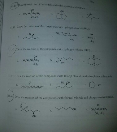 Solved the reaction of the compounds with quious acid and | Chegg.com