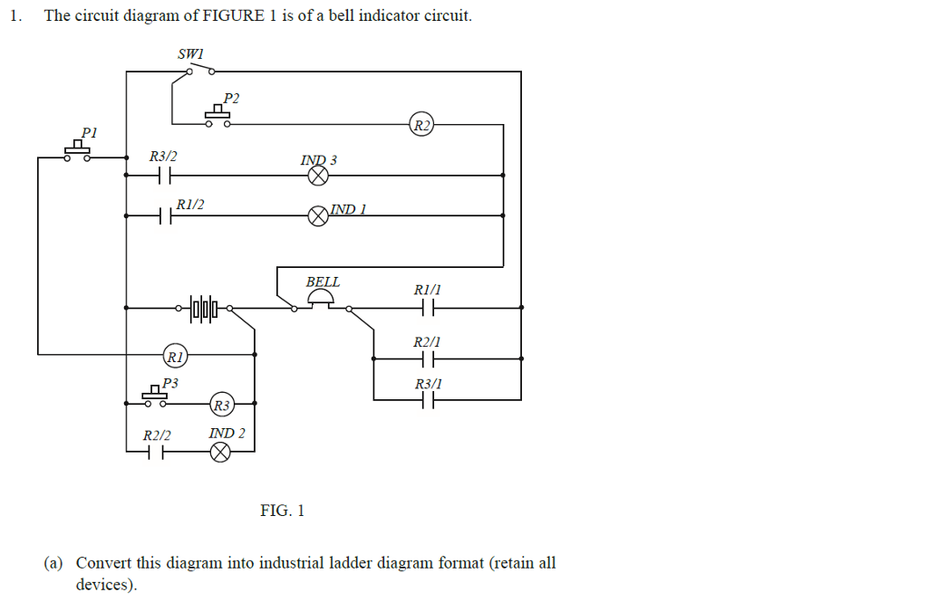 Solved The circuit diagram of FIGURE 1 is of a bell | Chegg.com