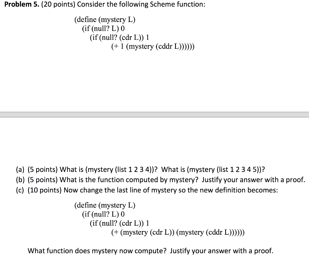 Problem S.,(20 Points) Consider The Following Scheme | Chegg.com