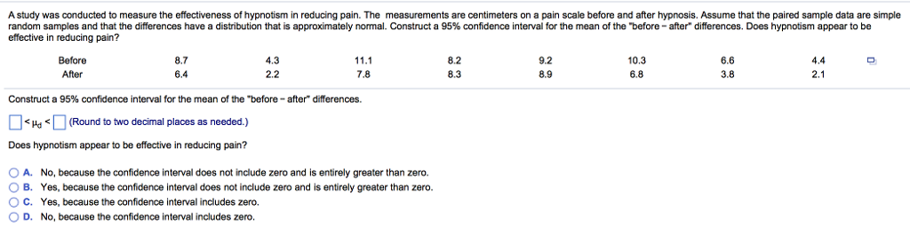 Solved A study was conducted to measure the effectiveness of | Chegg.com