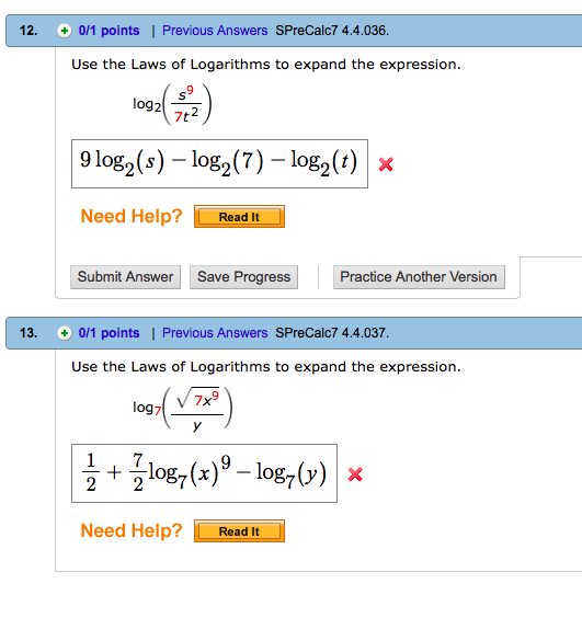 Solved 12 0 1 Points Previous Answers Sprecalc7 4 4 036