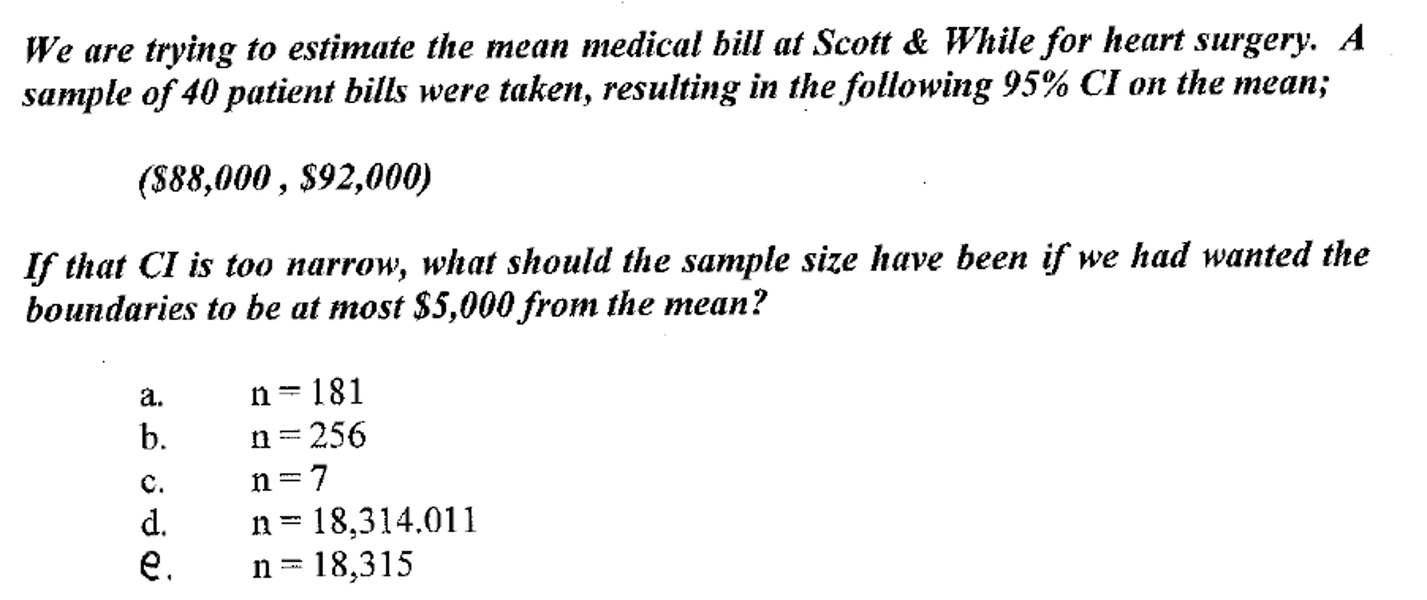 Medical Billing Math Problems Examples Solved We are trying to estimate the mean medical bill at | Chegg.com