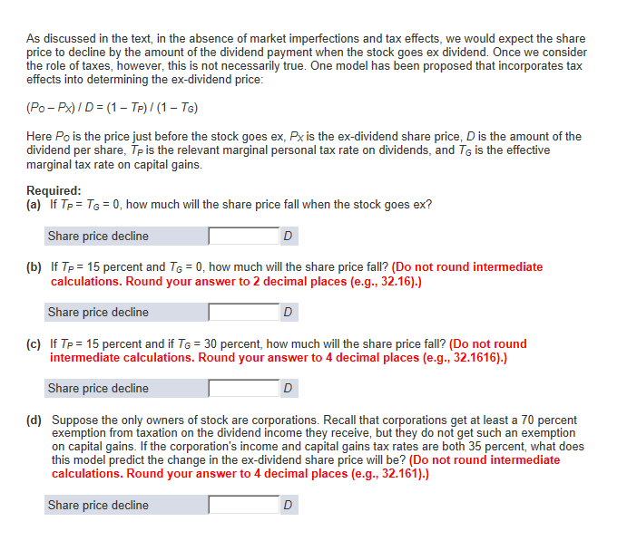 Solved As Discussed In The Text, In The Absence Of Market | Chegg.com