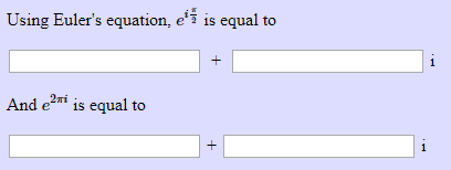 Solved Using Euler's equation, e'i is equal to And e2i is | Chegg.com