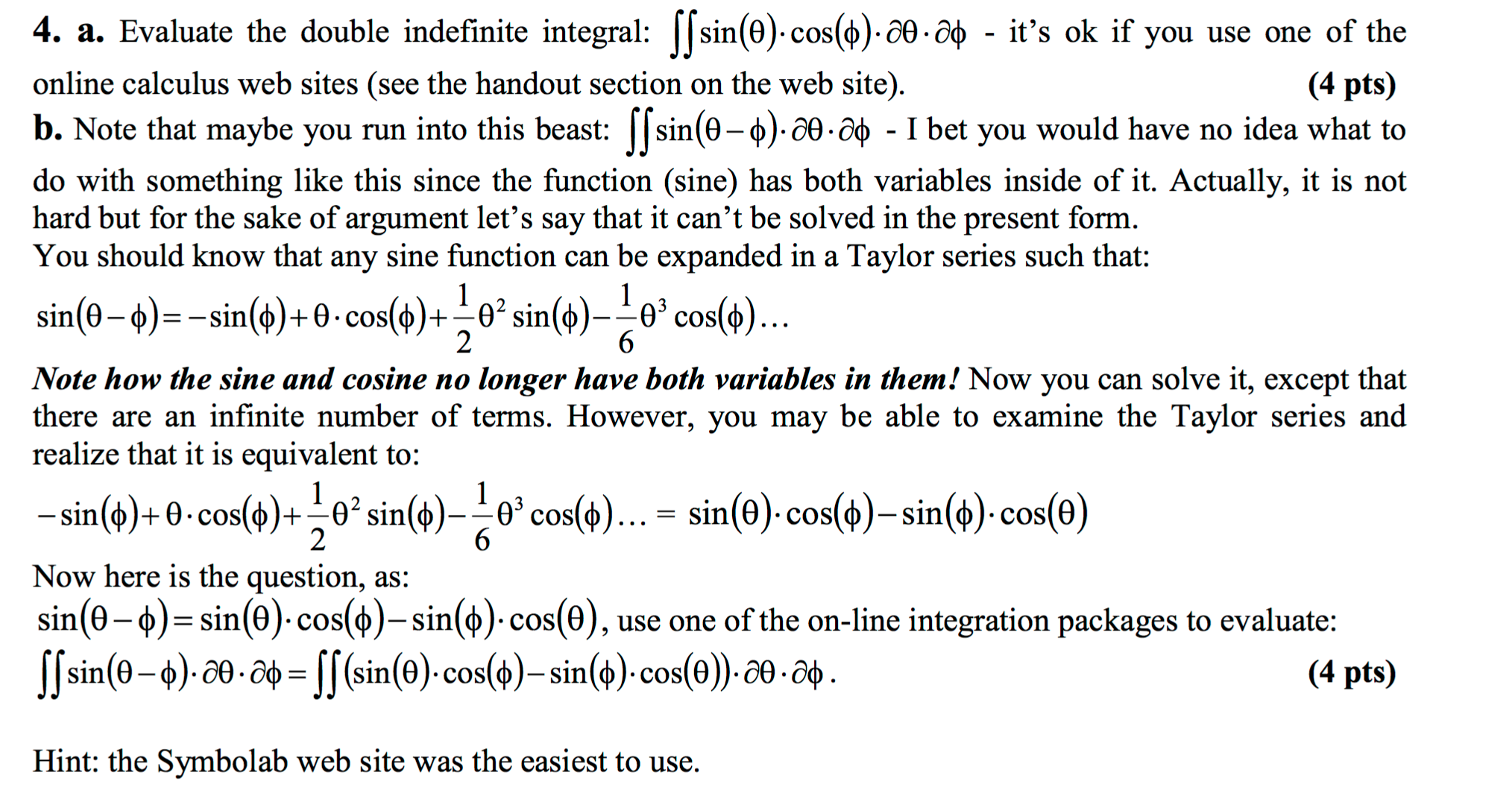 Symbolab deals double integral