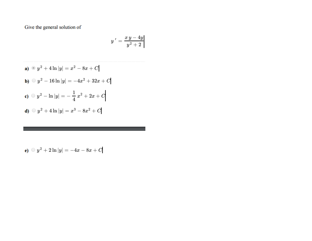 Solved Give The General Solution Of Y Xy 4y y 2 2 Chegg