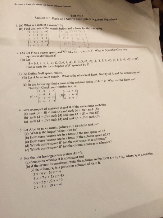 find the rank of a matrix 3x3