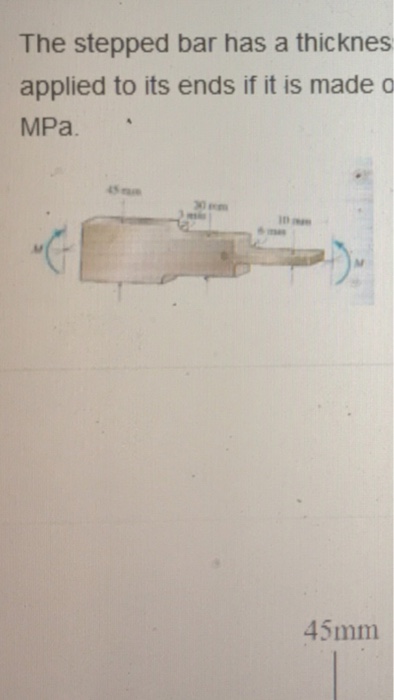 Solved The Stepped Bar Has A Thickness Of 15mm. Determine | Chegg.com